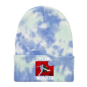 Morocco Moroccan Soccer Team Moroccan Pride Morocco Flag Meaningful Gift Tie Dye 12in Knit Beanie