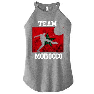 Morocco Moroccan Soccer Team Moroccan Pride Morocco Flag Meaningful Gift Women's Perfect Tri Rocker Tank