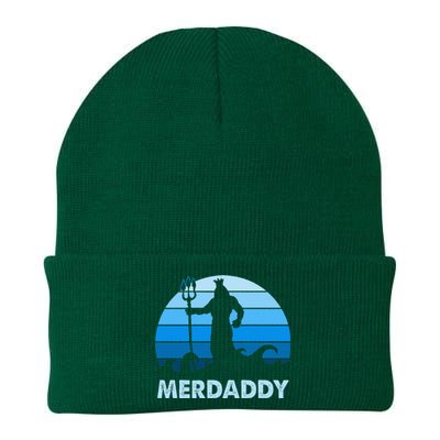 Merdaddy Mermaid Security Merman Daddy Fathers Day Swimmer Knit Cap Winter Beanie