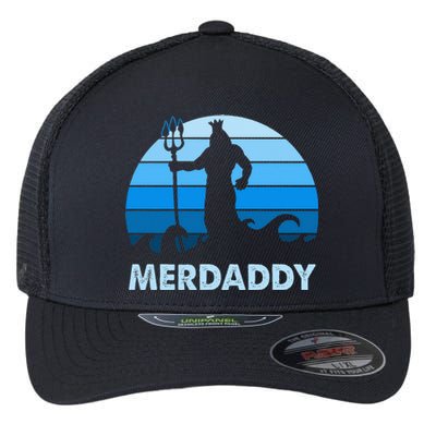 Merdaddy Mermaid Security Merman Daddy Fathers Day Swimmer Flexfit Unipanel Trucker Cap