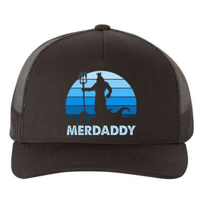 Merdaddy Mermaid Security Merman Daddy Fathers Day Swimmer Yupoong Adult 5-Panel Trucker Hat