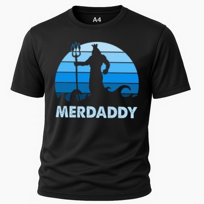 Merdaddy Mermaid Security Merman Daddy Fathers Day Swimmer Performance Shirt