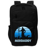 Merdaddy Mermaid Security Merman Daddy Fathers Day Swimmer Impact Tech Backpack
