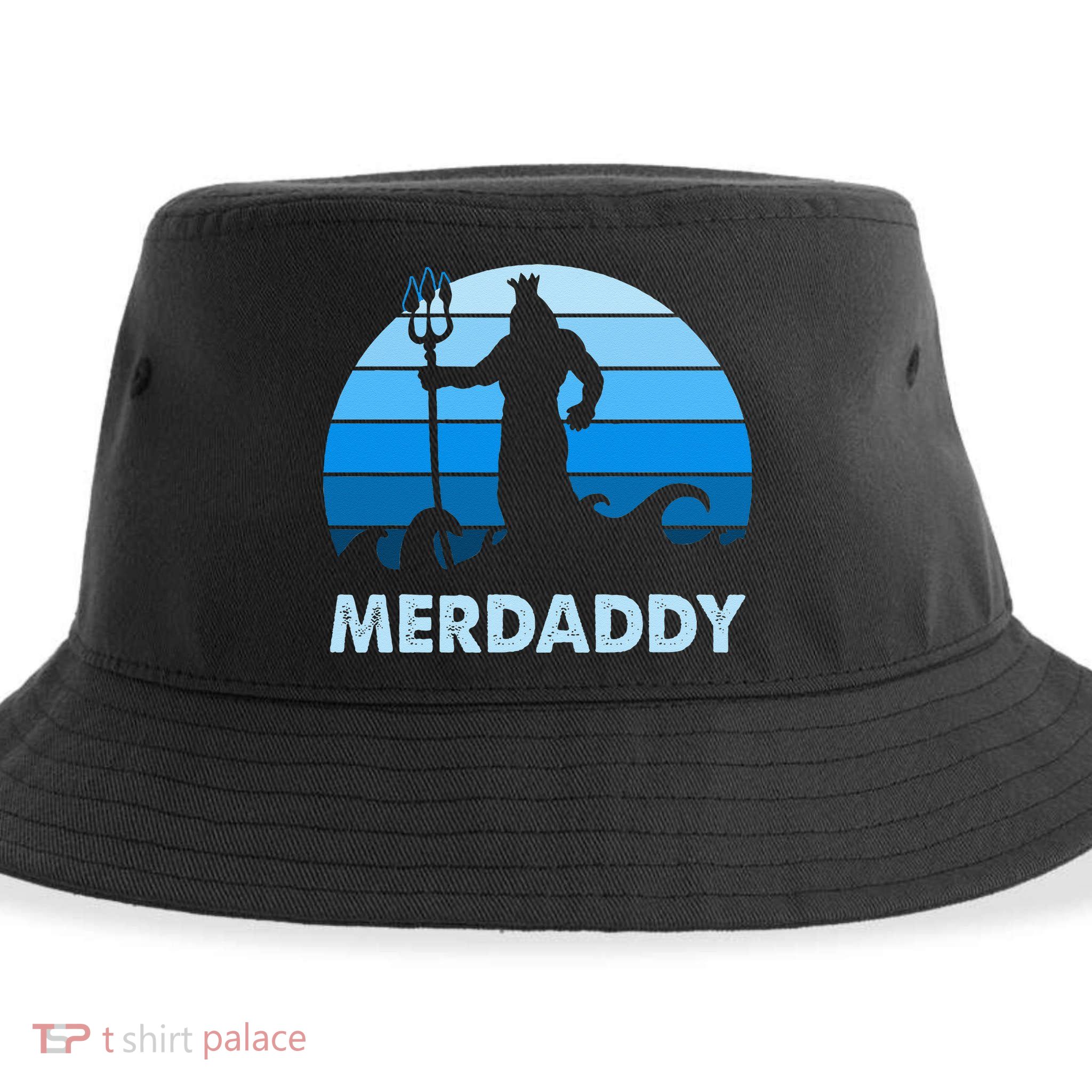 Merdaddy Mermaid Security Merman Daddy Fathers Day Swimmer Sustainable Bucket Hat