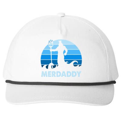 Merdaddy Mermaid Security Merman Daddy Fathers Day Swimmer Snapback Five-Panel Rope Hat