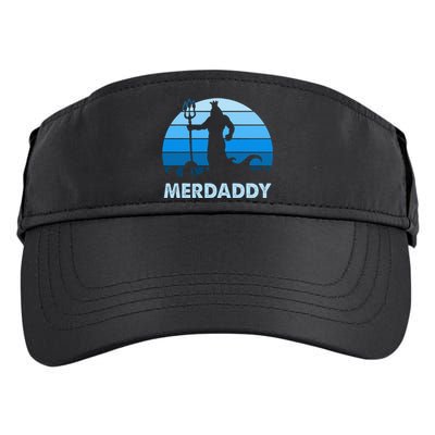 Merdaddy Mermaid Security Merman Daddy Fathers Day Swimmer Adult Drive Performance Visor