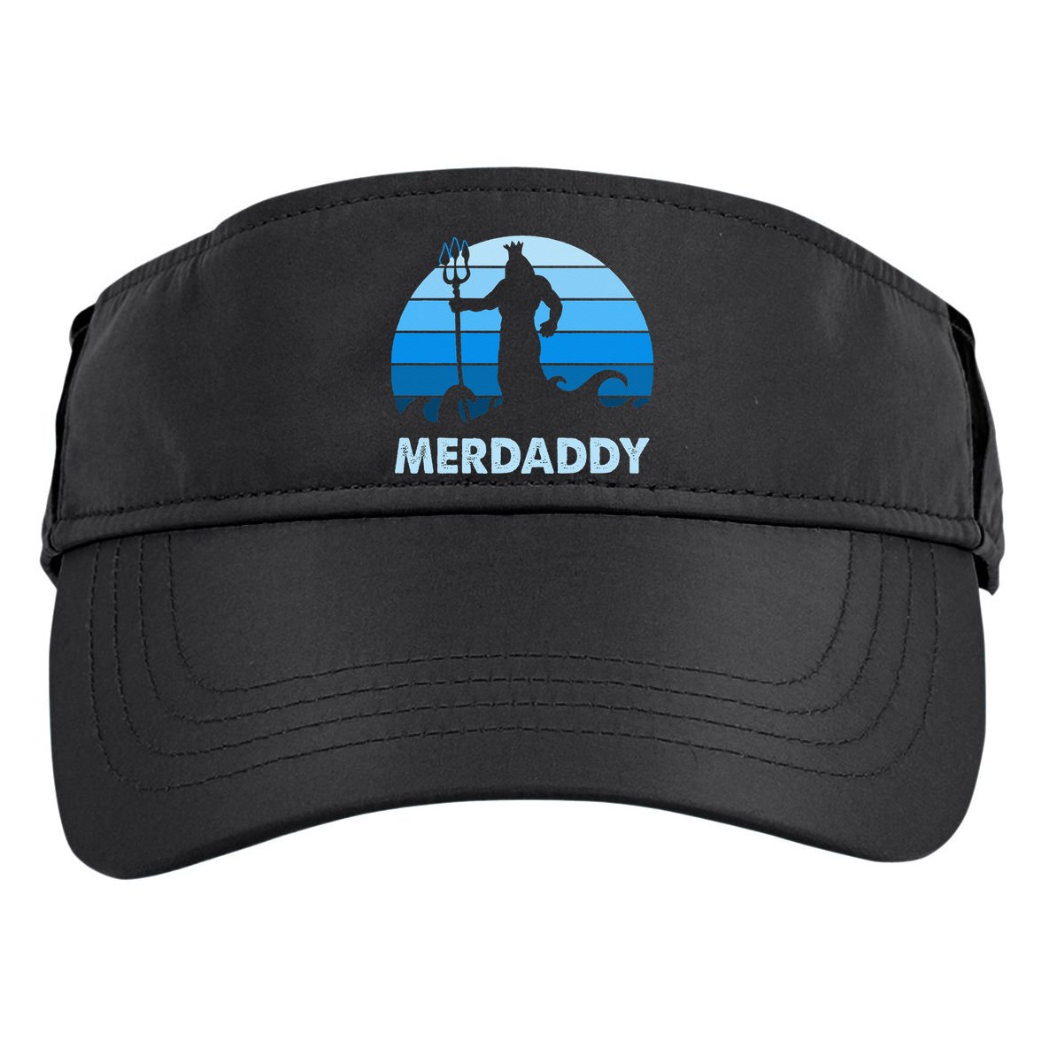 Merdaddy Mermaid Security Merman Daddy Fathers Day Swimmer Adult Drive Performance Visor