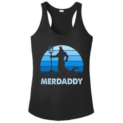 Merdaddy Mermaid Security Merman Daddy Fathers Day Swimmer Ladies PosiCharge Competitor Racerback Tank