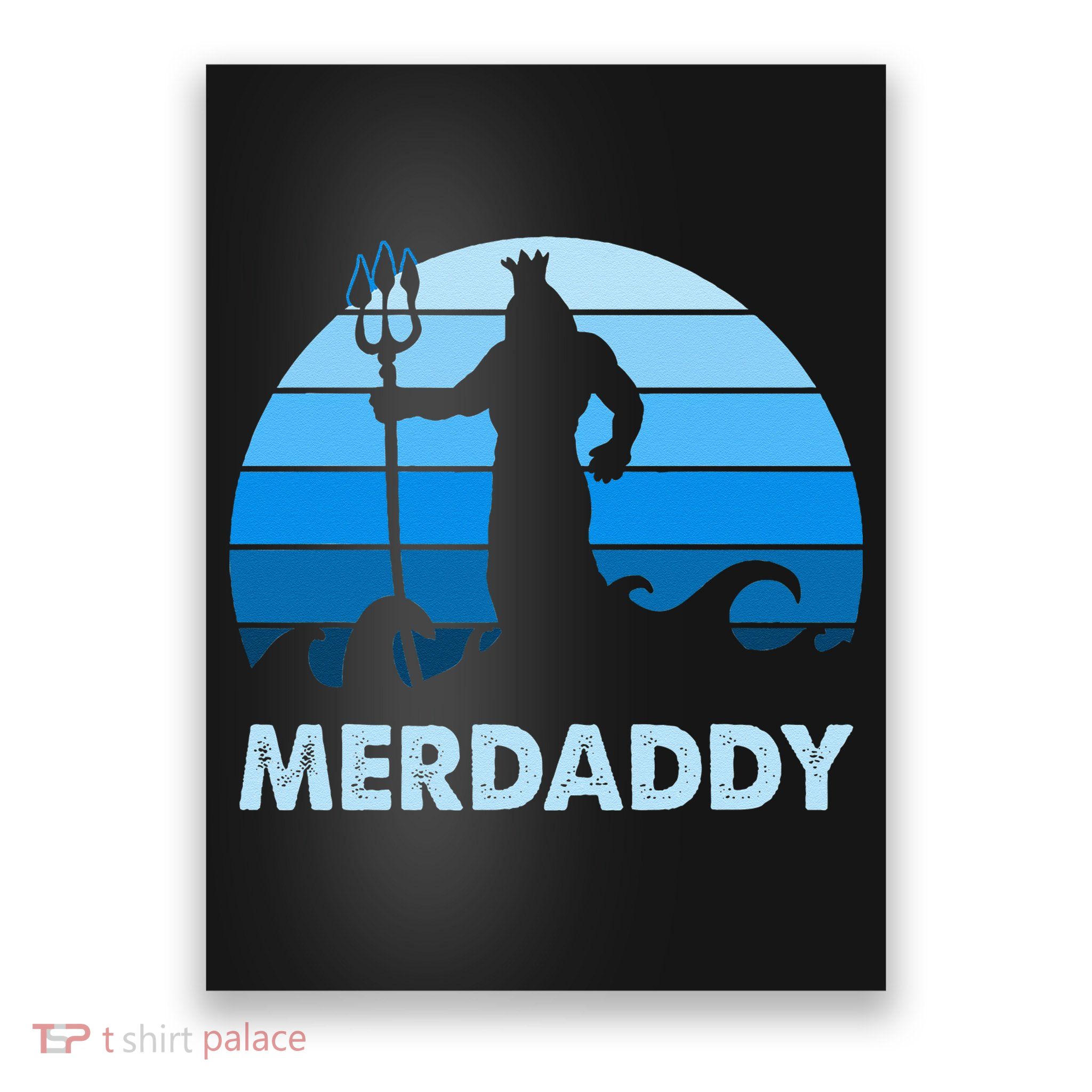 Merdaddy Mermaid Security Merman Daddy Fathers Day Swimmer Poster