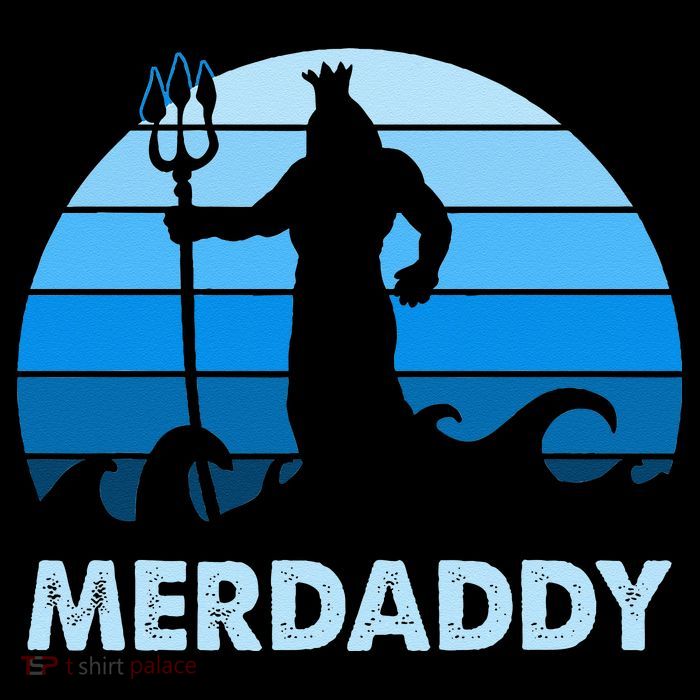 Merdaddy Mermaid Security Merman Daddy Fathers Day Swimmer Poster