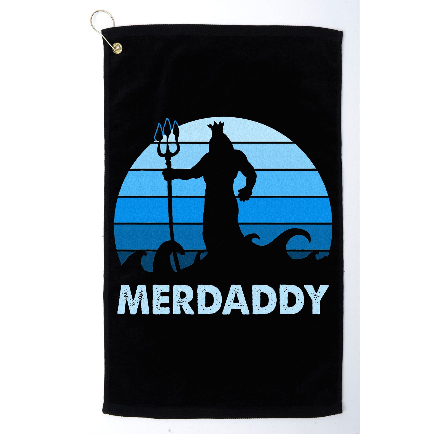 Merdaddy Mermaid Security Merman Daddy Fathers Day Swimmer Golf Towel