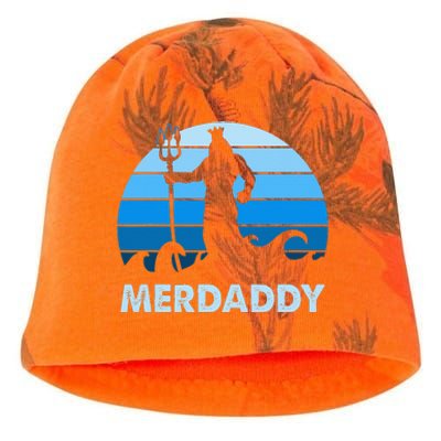 Merdaddy Mermaid Security Merman Daddy Fathers Day Swimmer Kati - Camo Knit Beanie