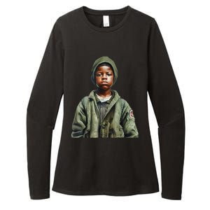 Military Minded Street Soldier Urban Warrior Black Boy Womens CVC Long Sleeve Shirt