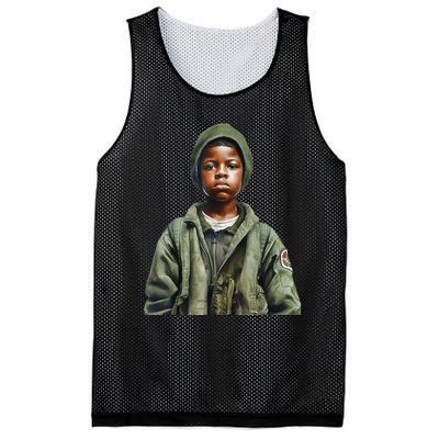 Military Minded Street Soldier Urban Warrior Black Boy Mesh Reversible Basketball Jersey Tank