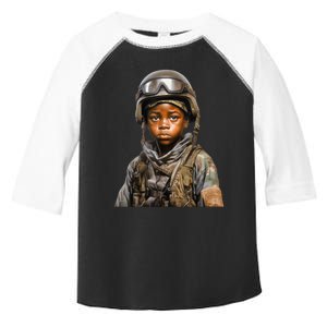 Military Minded Street Soldier Urban Warrior Black Boy Toddler Fine Jersey T-Shirt