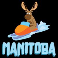 Manitoba Moose Snowmobile Sled Gift For Riders Great Gift Sustainable Bucket Hat