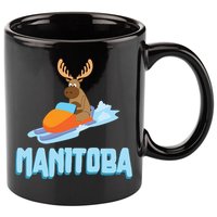 Manitoba Moose Snowmobile Sled Gift For Riders Great Gift 11oz C Handle Ceramic Mug
