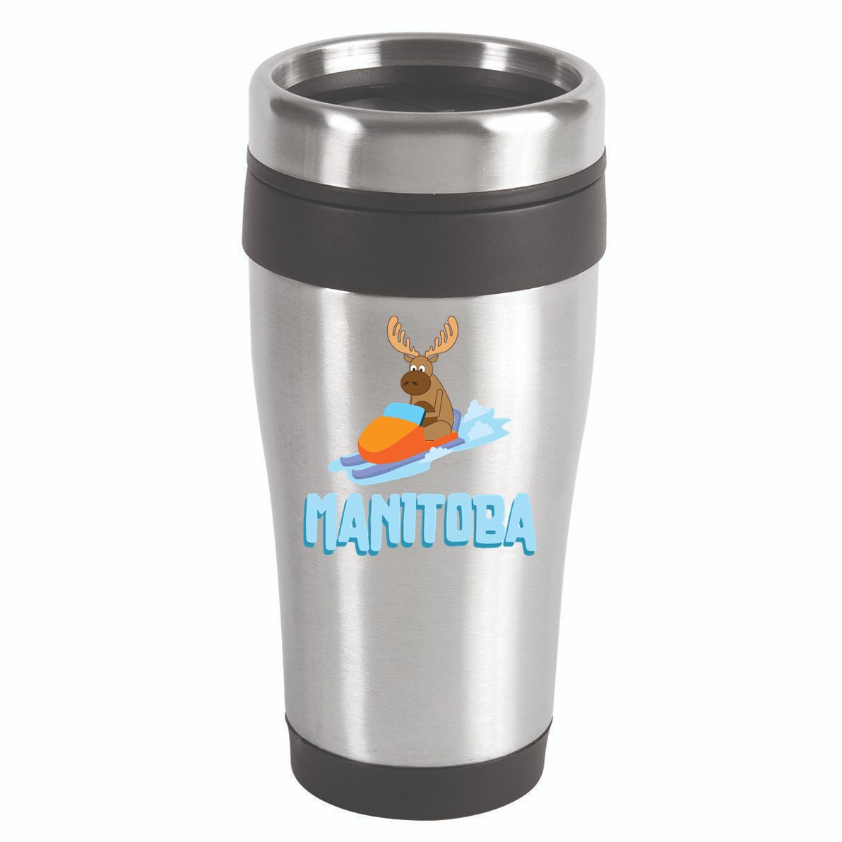 Manitoba Moose Snowmobile Sled Gift For Riders Great Gift 16oz Travel Tumbler