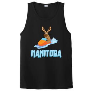 Manitoba Moose Snowmobile Sled Gift For Riders Great Gift PosiCharge Competitor Tank