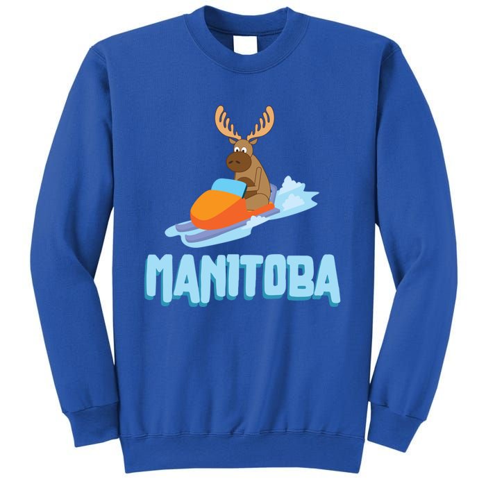 Manitoba Moose Snowmobile Sled Gift For Riders Great Gift Sweatshirt