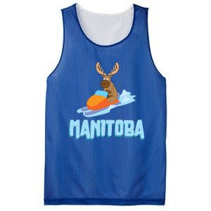 Manitoba Moose Snowmobile Sled Gift For Riders Great Gift Mesh Reversible Basketball Jersey Tank