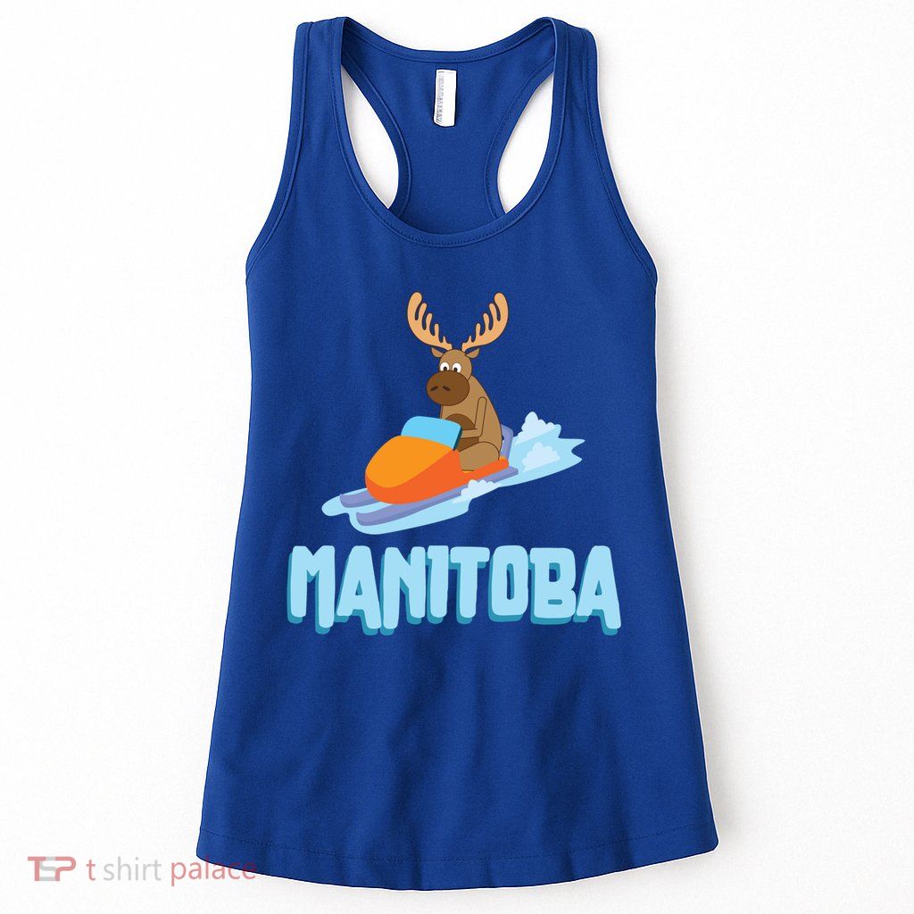 Manitoba Moose Snowmobile Sled Gift For Riders Great Gift Womens Tank Top