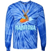 Manitoba Moose Snowmobile Sled Gift For Riders Great Gift Tie-Dye Long Sleeve Shirt