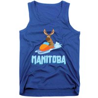 Manitoba Moose Snowmobile Sled Gift For Riders Great Gift Tank Top