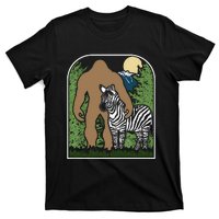 Mount Mt Si Forest Bigfoot Protecting Zebra T-Shirt