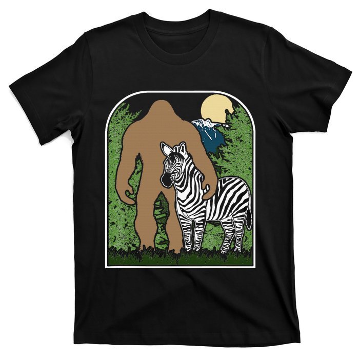 Mount Mt Si Forest Bigfoot Protecting Zebra T-Shirt