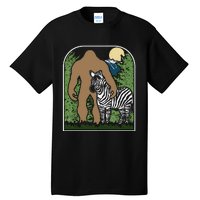 Mount Mt Si Forest Bigfoot Protecting Zebra Tall T-Shirt