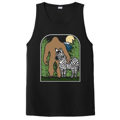 Mount Mt Si Forest Bigfoot Protecting Zebra PosiCharge Competitor Tank