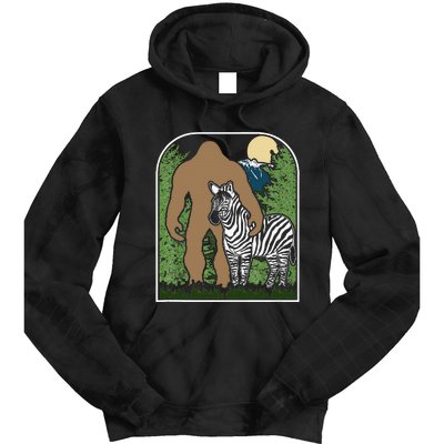 Mount Mt Si Forest Bigfoot Protecting Zebra Tie Dye Hoodie