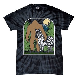 Mount Mt Si Forest Bigfoot Protecting Zebra Tie-Dye T-Shirt