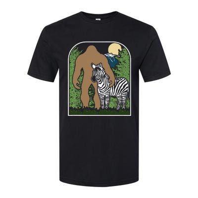 Mount Mt Si Forest Bigfoot Protecting Zebra Softstyle® CVC T-Shirt