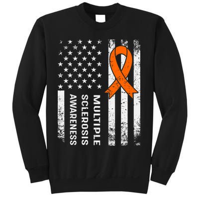 MS Multiple Sclerosis Awareness Orange Ribbon Sweatshirt