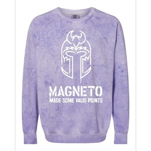 Magneto Made Some Vaild Points Colorblast Crewneck Sweatshirt