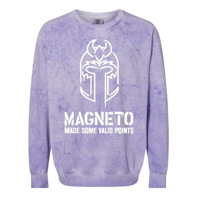 Magneto Made Some Vaild Points Colorblast Crewneck Sweatshirt