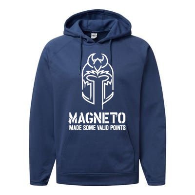 Magneto Made Some Vaild Points Performance Fleece Hoodie