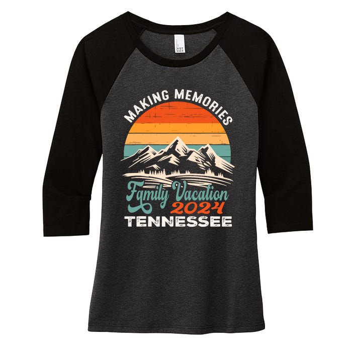 Making Memories Tennessee 2024 Family Trip Vacation Mountain Women's Tri-Blend 3/4-Sleeve Raglan Shirt