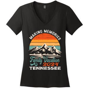 Making Memories Tennessee 2024 Family Trip Vacation Mountain Women's V-Neck T-Shirt