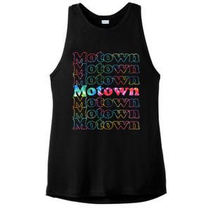 Motown Music Tie Dye Ladies PosiCharge Tri-Blend Wicking Tank