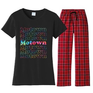 Motown Music Tie Dye Women's Flannel Pajama Set