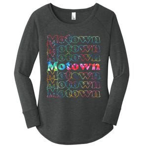 Motown Music Tie Dye Women's Perfect Tri Tunic Long Sleeve Shirt