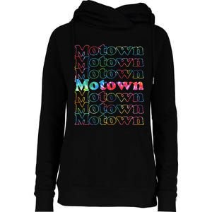 Motown Music Tie Dye Womens Funnel Neck Pullover Hood