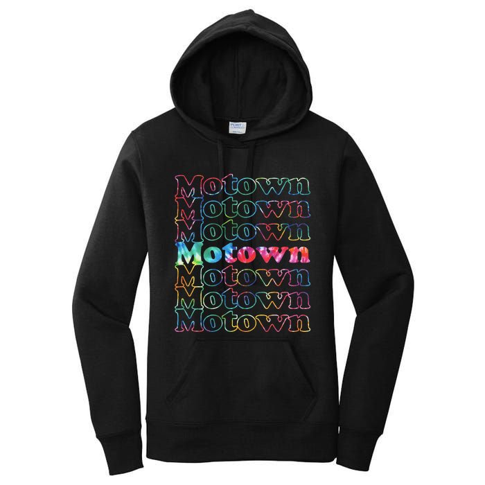 Motown Music Tie Dye Women's Pullover Hoodie