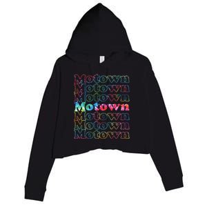 Motown Music Tie Dye Crop Fleece Hoodie