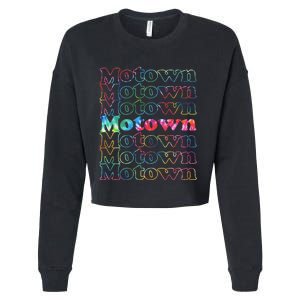 Motown Music Tie Dye Cropped Pullover Crew