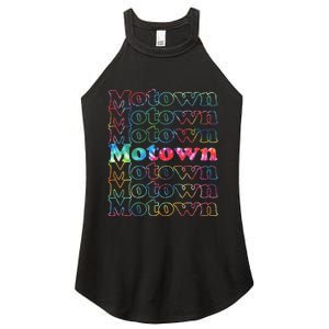 Motown Music Tie Dye Women's Perfect Tri Rocker Tank