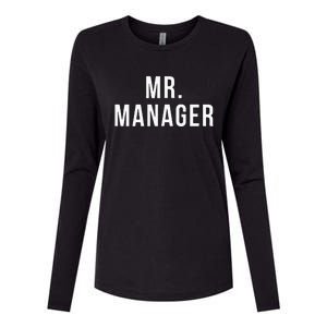 Mr. Manager Television TV Movie Reference Womens Cotton Relaxed Long Sleeve T-Shirt